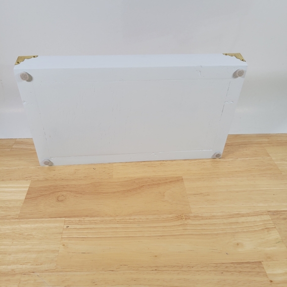 Gamming Dice Tray Real Wood Table Top Games white and gold - Picture 4 of 8